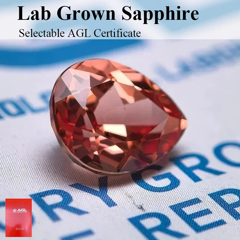 Lab Grown Sapphire Pear Shape Sunset Orange Color VVS1 Charm Beads For Diy Jewelry Making Necklace Optional Certificate AGLifica
Lab Grown Sapphire Pear Shape Sunset Orange Color VVS1 Charm Beads For Diy Jewelry Making Necklace Optional Certificate AGLifica