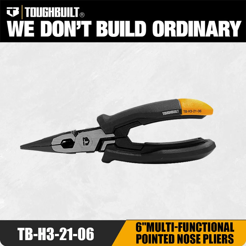 TOUGHBUILT Multi-Purpose Pointed Nose Pliers | 6" Hand Tools - TB-H3-21-06
TOUGHBUILT Multi-Purpose Pointed Nose Pliers | 6" Hand Tools - TB-H3-21-06