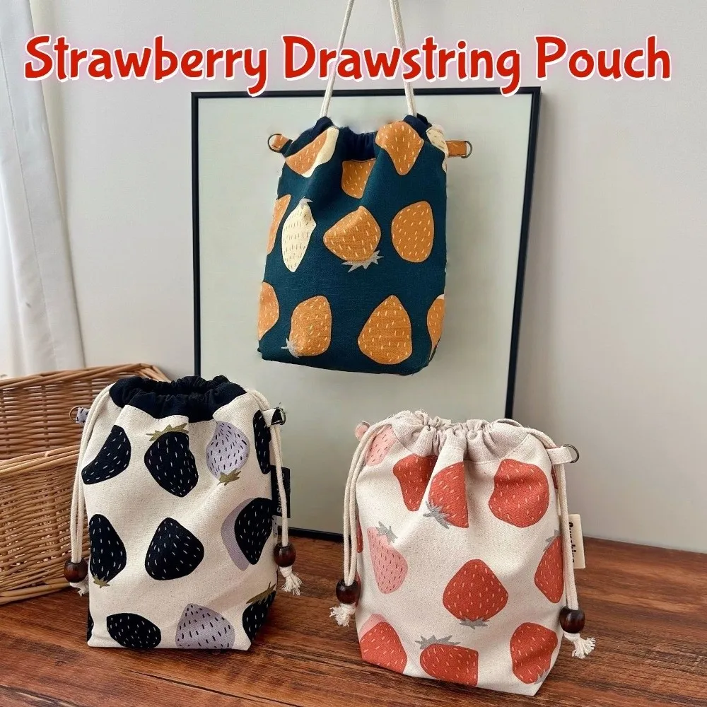 Thickened Strawberry Drawstring Pouch Multifunctional Creative Cotton and Linen Fabric Drawstring Bag Lightweight Dustproof
Thickened Strawberry Drawstring Pouch Multifunctional Creative Cotton and Linen Fabric Drawstring Bag Lightweight Dustproof