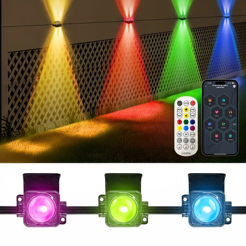 MIMIRGB Permanent Outdoor Lights 300FT with 180 LEDs DIY Scene Modes Smart RGB String Lights for Halloween Christmas Decorations
MIMIRGB Permanent Outdoor Lights 300FT with 180 LEDs DIY Scene Modes Smart RGB String Lights for Halloween Christmas Decorations
