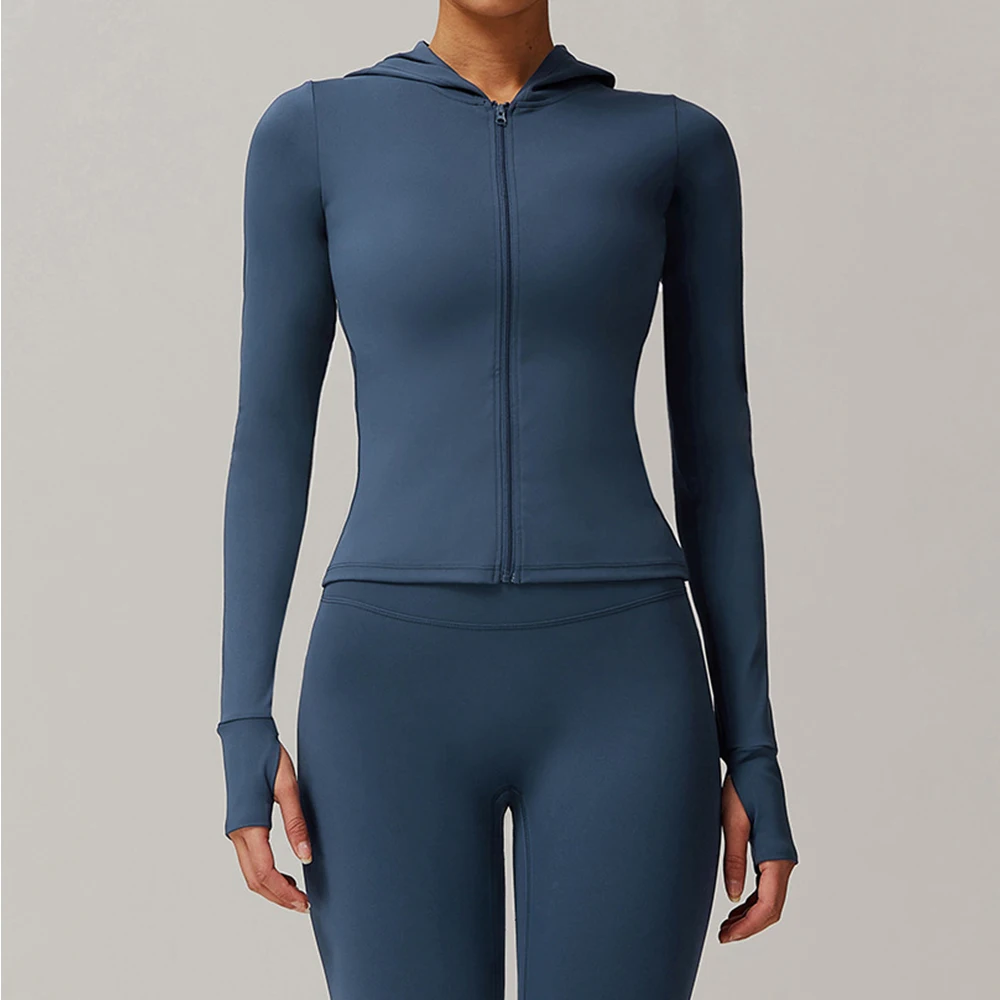 Hooded Yoga Long Sleeved Women's Zipper Shirts Sports Jacket Running Training Fitness Crop Top Windproof Gym Top Workout Clothes
Hooded Yoga Long Sleeved Women's Zipper Shirts Sports Jacket Running Training Fitness Crop Top Windproof Gym Top Workout Clothes