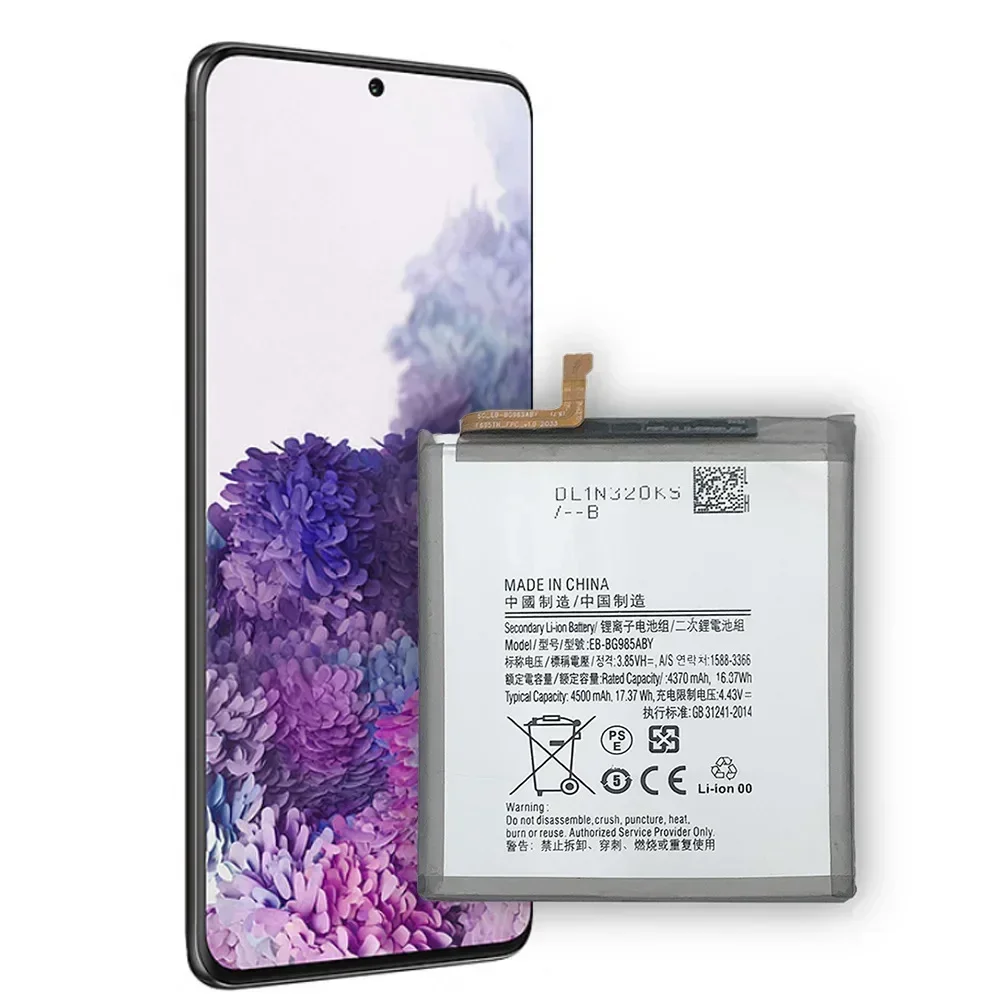 EB-BG985ABY 4500mAh Replacement Battery For Samsung Galaxy S20 Plus S20Plus S20+ Mobile Phone Batteries Lithium Battery
EB-BG985ABY 4500mAh Replacement Battery For Samsung Galaxy S20 Plus S20Plus S20+ Mobile Phone Batteries Lithium Battery