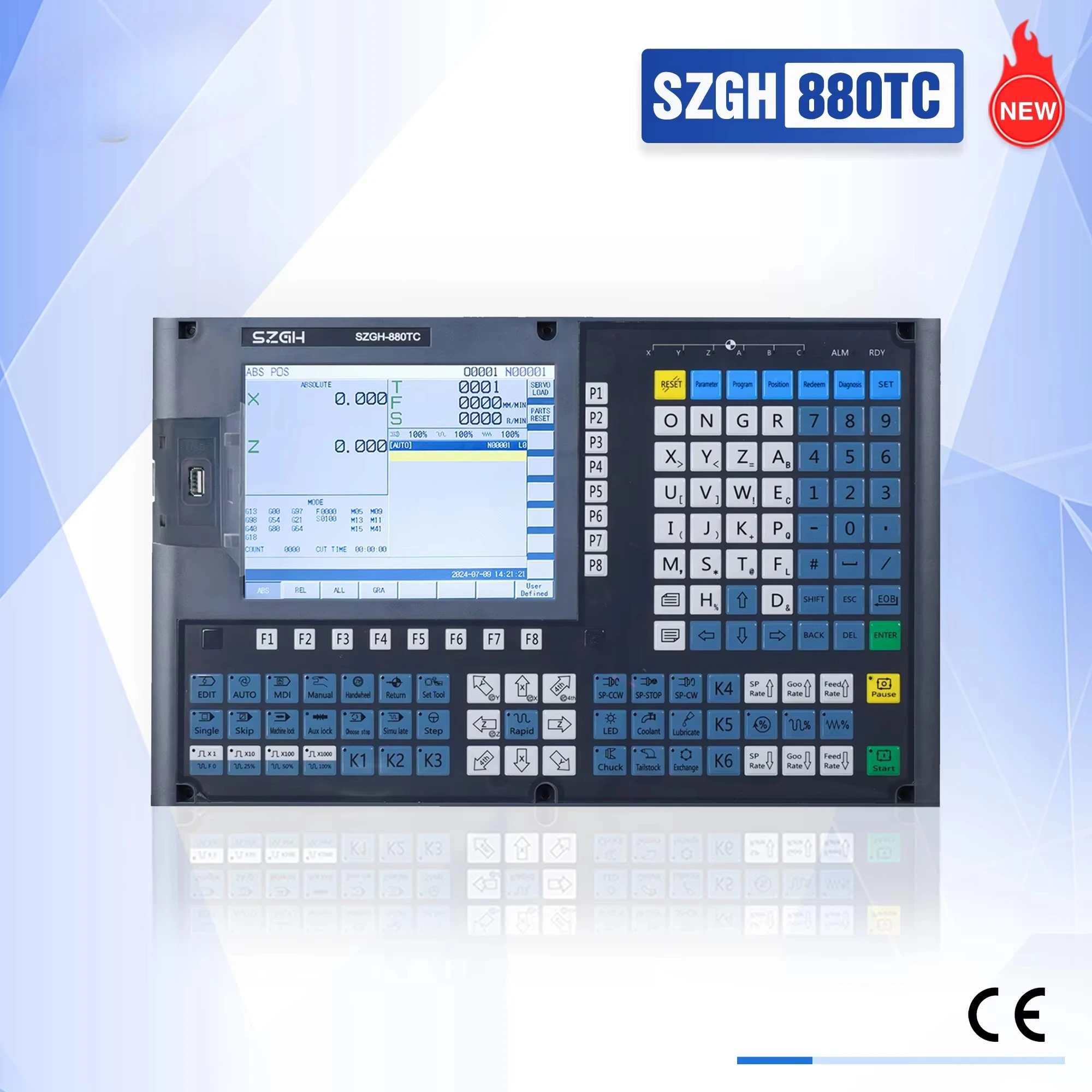 Контроллер ЧПУ Экономическая цена Szgh Контроллер ЧПУ 2-осевой токарный станок с ЧПУ и система управления токарной обработкой
Контроллер ЧПУ Экономическая цена Szgh Контроллер ЧПУ 2-осевой токарный станок с ЧПУ и система управления токарной обработкой