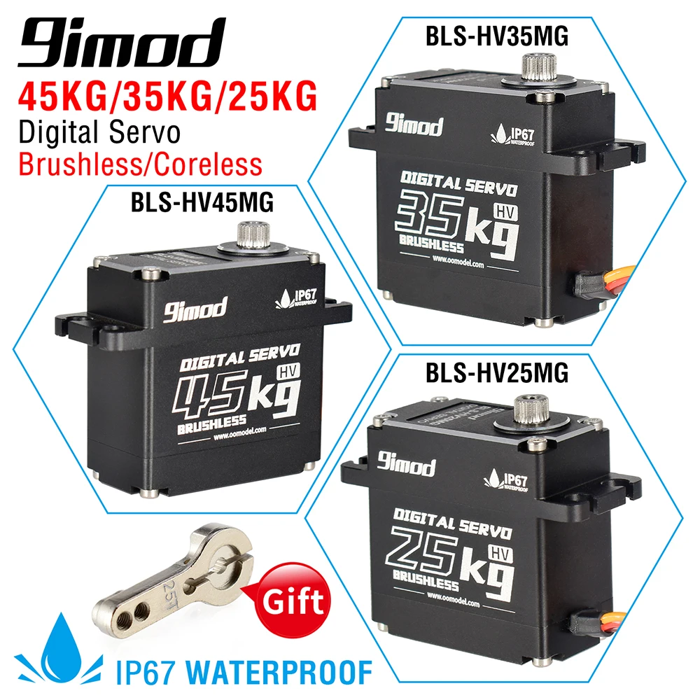 9imod Waterproof Brushless Coreless Servo 45KG 35KG 25KG Metal Gear Digital Servo for RC Model RC Car
9imod Waterproof Brushless Coreless Servo 45KG 35KG 25KG Metal Gear Digital Servo for RC Model RC Car