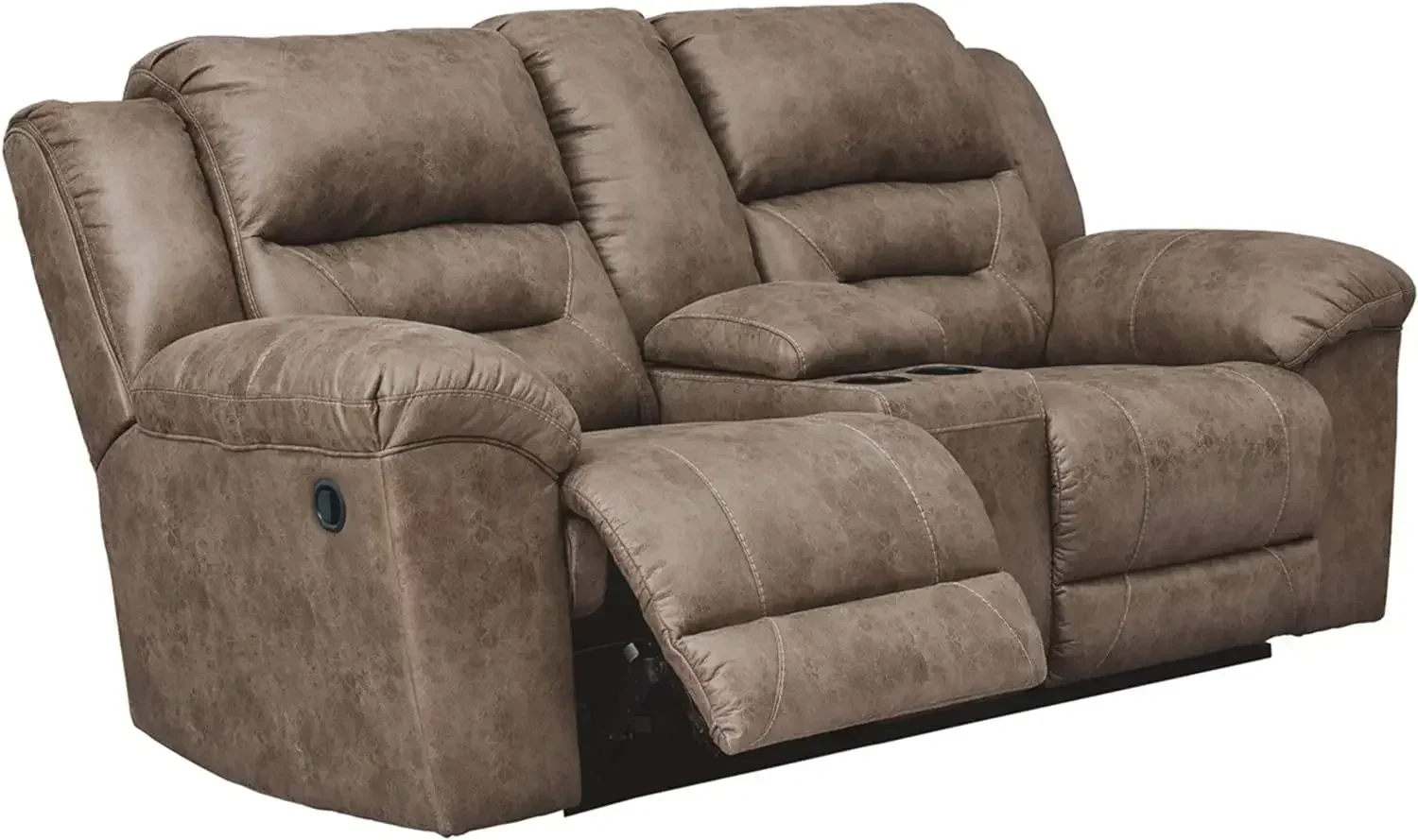 # Hot Sales Faux Leather Manual Double Reclining Loveseat With Center Console, Light Brown
# Hot Sales Faux Leather Manual Double Reclining Loveseat With Center Console, Light Brown
