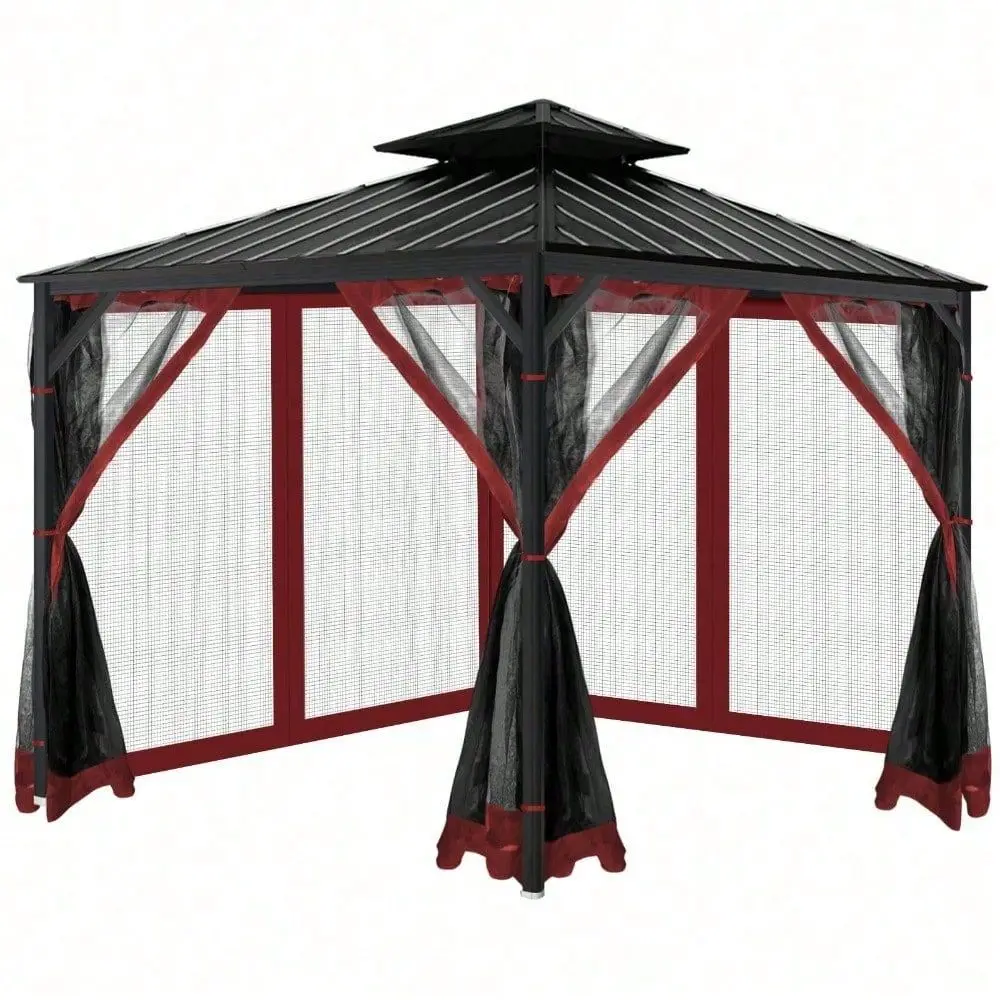 10x10 FT Outdoor Mesh Netting Screen For Patio Gazebo With Zipper Brown
10x10 FT Outdoor Mesh Netting Screen For Patio Gazebo With Zipper Brown