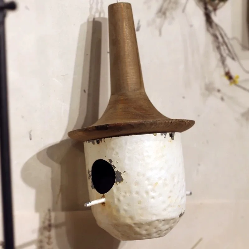 Vintage French Style Bird House, Metal and Wood Construction, Garden Decor, 18.5 inches Diameter, 13.4 inches Height
Vintage French Style Bird House, Metal and Wood Construction, Garden Decor, 18.5 inches Diameter, 13.4 inches Height