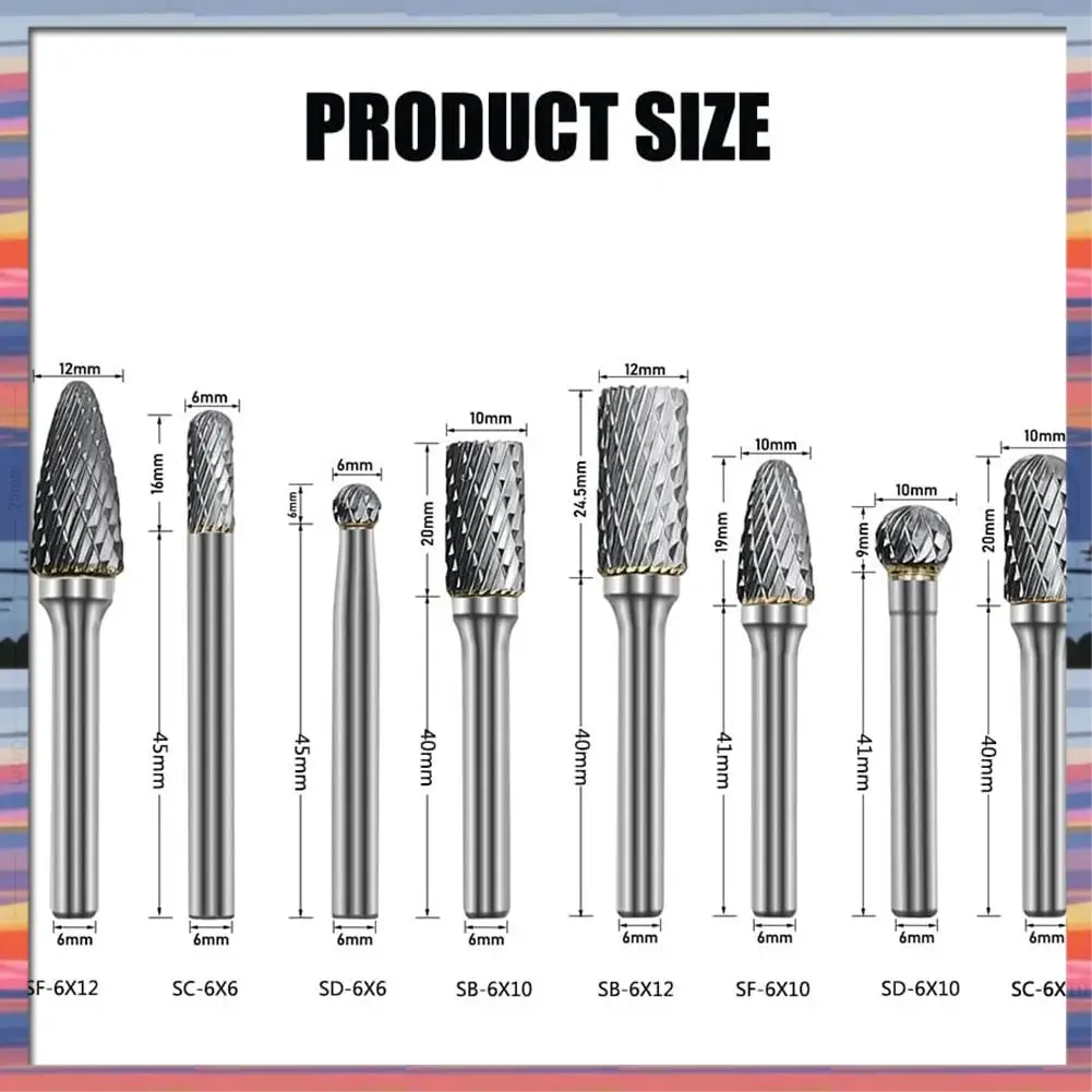 AFBC 8PCS Carbide Burr Set 1/4Inch Shank Tungsten Steel Double Cut Die Grinder Bits, Carbide Rotary Burr For Polishing
AFBC 8PCS Carbide Burr Set 1/4Inch Shank Tungsten Steel Double Cut Die Grinder Bits, Carbide Rotary Burr For Polishing