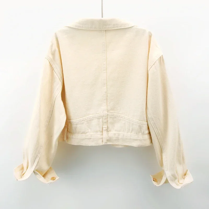 Spring Autumn Fashion Yellow Embroidery Long Sleeve Denim Jacket Women Slim Short Cowboy Outerwear Casual Jeans Jacket Female
Spring Autumn Fashion Yellow Embroidery Long Sleeve Denim Jacket Women Slim Short Cowboy Outerwear Casual Jeans Jacket Female