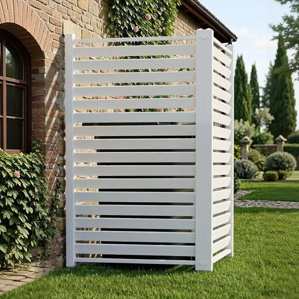 Outdoor Vinyl Privacy Screen with Metal Stakes for AC Units, Trash Cans, and Pool Equipment - 38 x 60 (2 Panels)
Outdoor Vinyl Privacy Screen with Metal Stakes for AC Units, Trash Cans, and Pool Equipment - 38 x 60 (2 Panels)