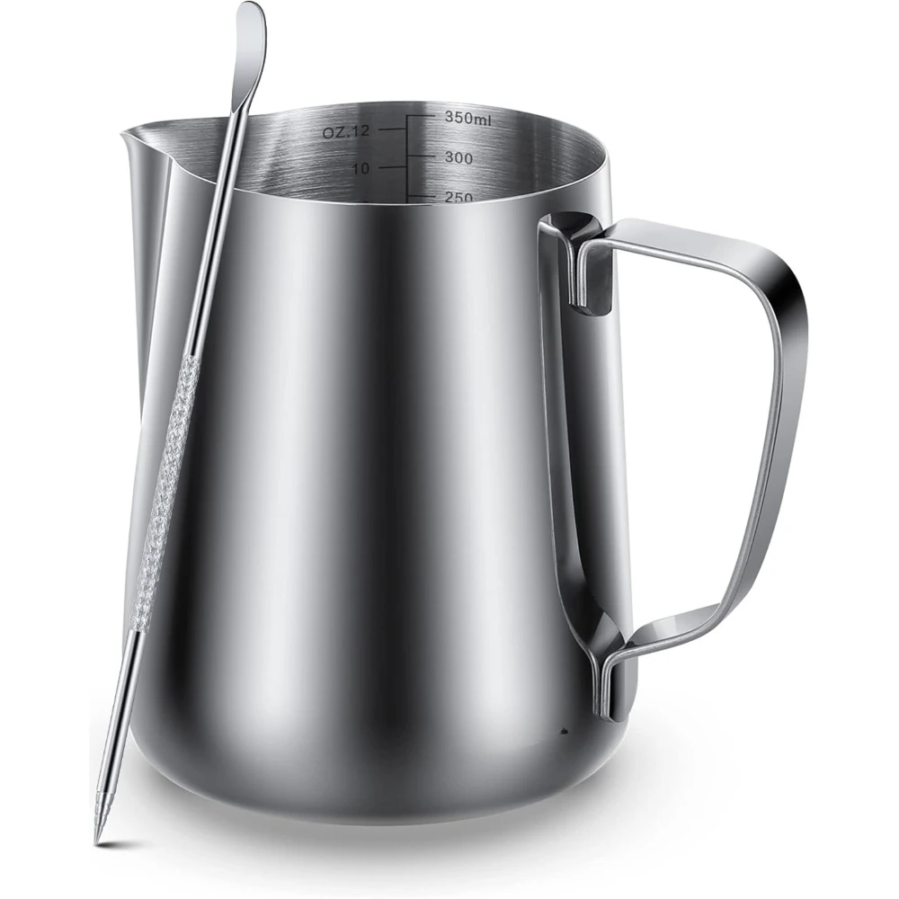 Milk Frothing Pitcher 350ml/600ml (12oz/20oz) Steaming Pitchers Stainless Steel Milk/Coffee/Cappuccino/Latte Art Barista Steam
Milk Frothing Pitcher 350ml/600ml (12oz/20oz) Steaming Pitchers Stainless Steel Milk/Coffee/Cappuccino/Latte Art Barista Steam