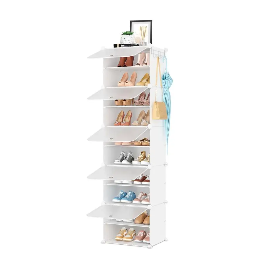Shoe Rack 10 Tier Shoe Storage Cabinet with Door 20 Pair Tall Shoes Rack Organizer Free Standing Expandable Stable Plastic Easy
Shoe Rack 10 Tier Shoe Storage Cabinet with Door 20 Pair Tall Shoes Rack Organizer Free Standing Expandable Stable Plastic Easy
