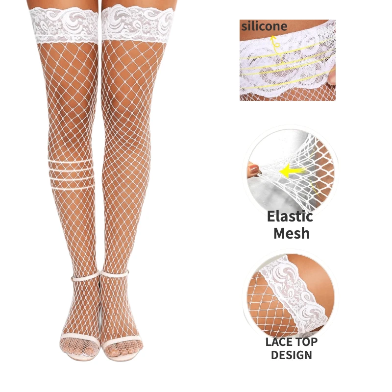 Wife Stockings Elastic Mesh Breathable Non-slip Silicone Hosiery for Women Lingerie Sexy Lace Top Design Thigh High Stocking New
Wife Stockings Elastic Mesh Breathable Non-slip Silicone Hosiery for Women Lingerie Sexy Lace Top Design Thigh High Stocking New