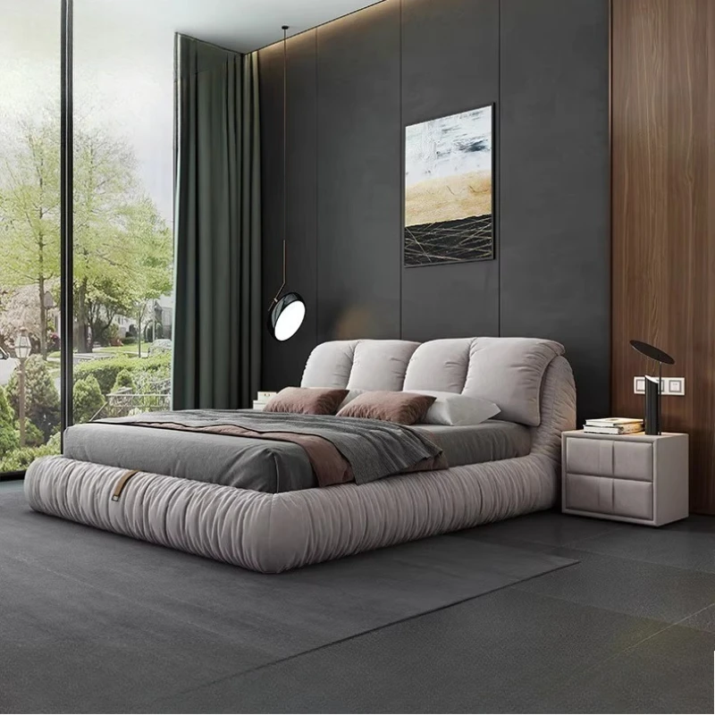 Nordic fabric Double bed Master bedroom tatami soft package wedding bed 1.8x2.0m frame king size headboard cama casal furniture
Nordic fabric Double bed Master bedroom tatami soft package wedding bed 1.8x2.0m frame king size headboard cama casal furniture