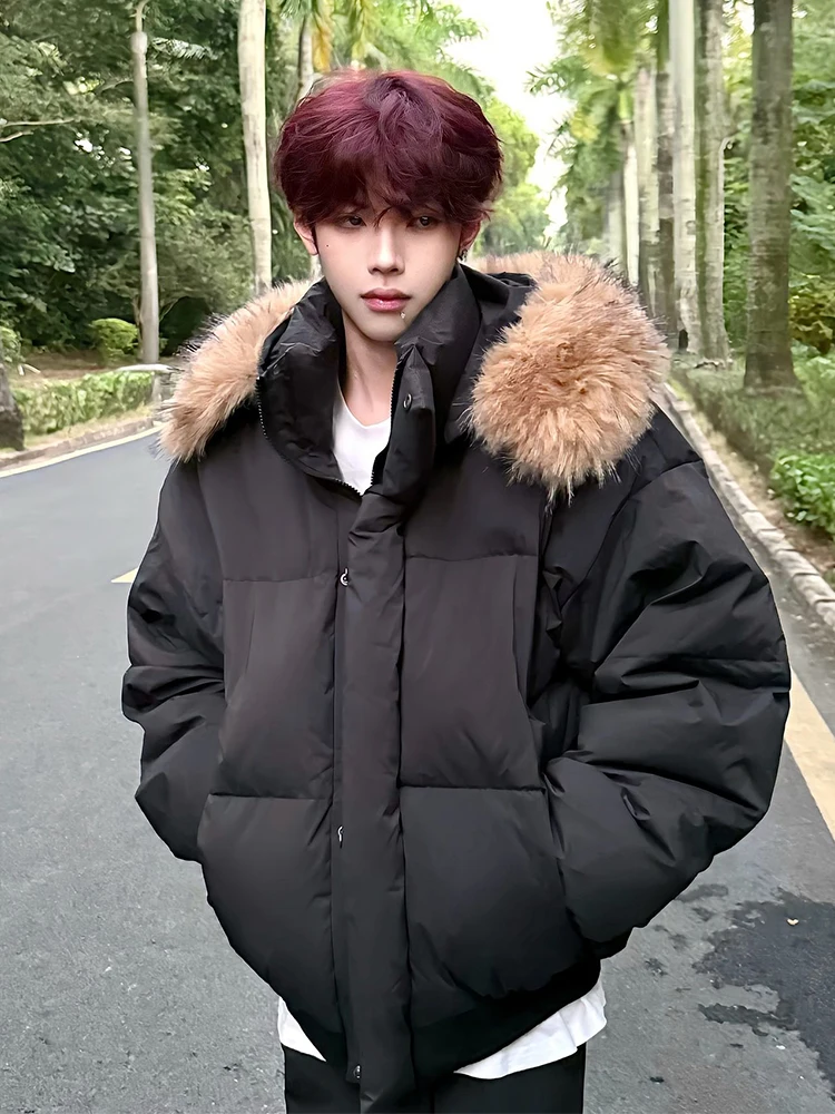 Cleanfit American Sle Thiened Winter Jaet Men's down Cotton Coat PU Leather Warmth Hooded Coat Youth Faion Casual Wear
Cleanfit American Sle Thiened Winter Jaet Men's down Cotton Coat PU Leather Warmth Hooded Coat Youth Faion Casual Wear