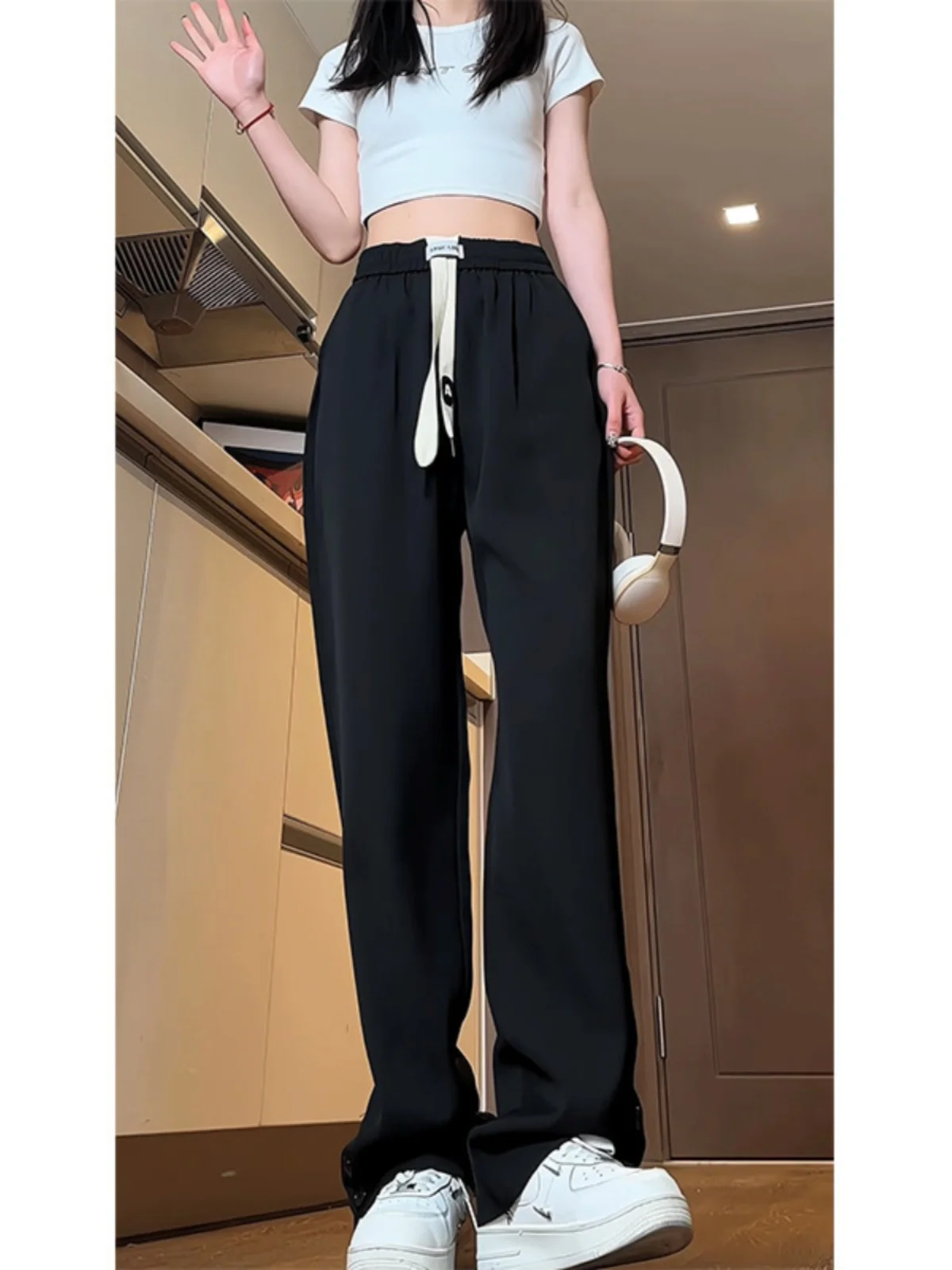 Ele Men's Wide Leg Pants Draped Loose Straight Casual Suit Trousers Hip Hop Sle Long Autumn Spring Faion Youthful
Ele Men's Wide Leg Pants Draped Loose Straight Casual Suit Trousers Hip Hop Sle Long Autumn Spring Faion Youthful