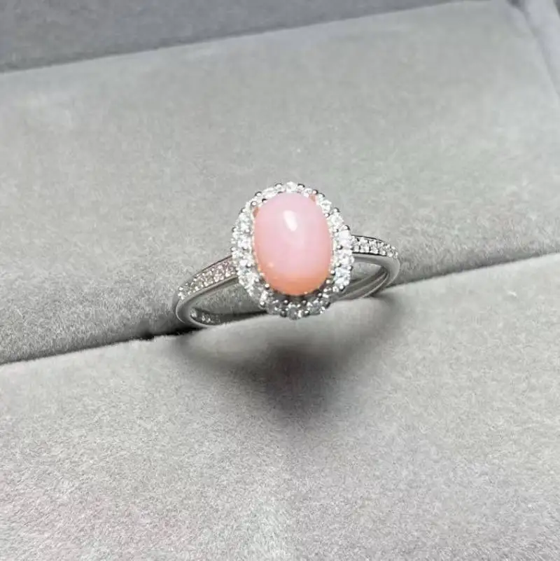 1ring 925 sterling silver natural pink opal adjustable ring for women ring for gift stone size approx7*9mm
1ring 925 sterling silver natural pink opal adjustable ring for women ring for gift stone size approx7*9mm