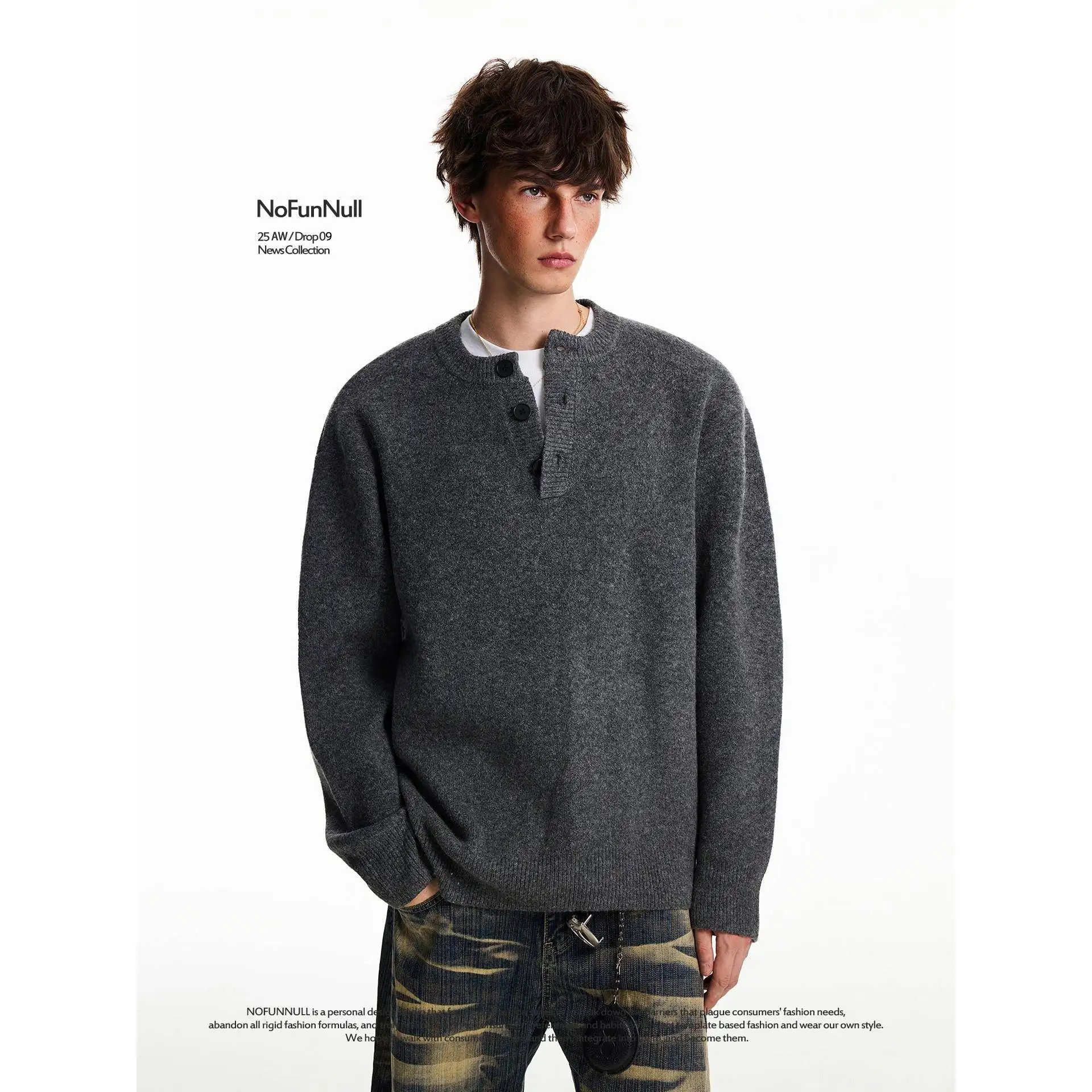 Мужской вязаный свитер American Sle свободного кроя с круглым вырезом на пуговицах, осенне-зимний, комфортный, мягкий пуловер
Мужской вязаный свитер American Sle свободного кроя с круглым вырезом на пуговицах, осенне-зимний, комфортный, мягкий пуловер