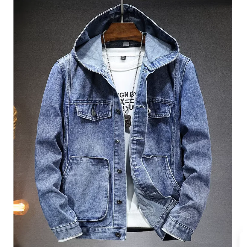 Fall New Collection Men's Hooded Workwear Denim Jacket
Fall New Collection Men's Hooded Workwear Denim Jacket