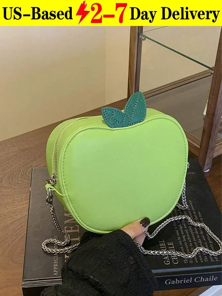 Shaped PU Leather Crossbody Bag With Chain Strap
Shaped PU Leather Crossbody Bag With Chain Strap