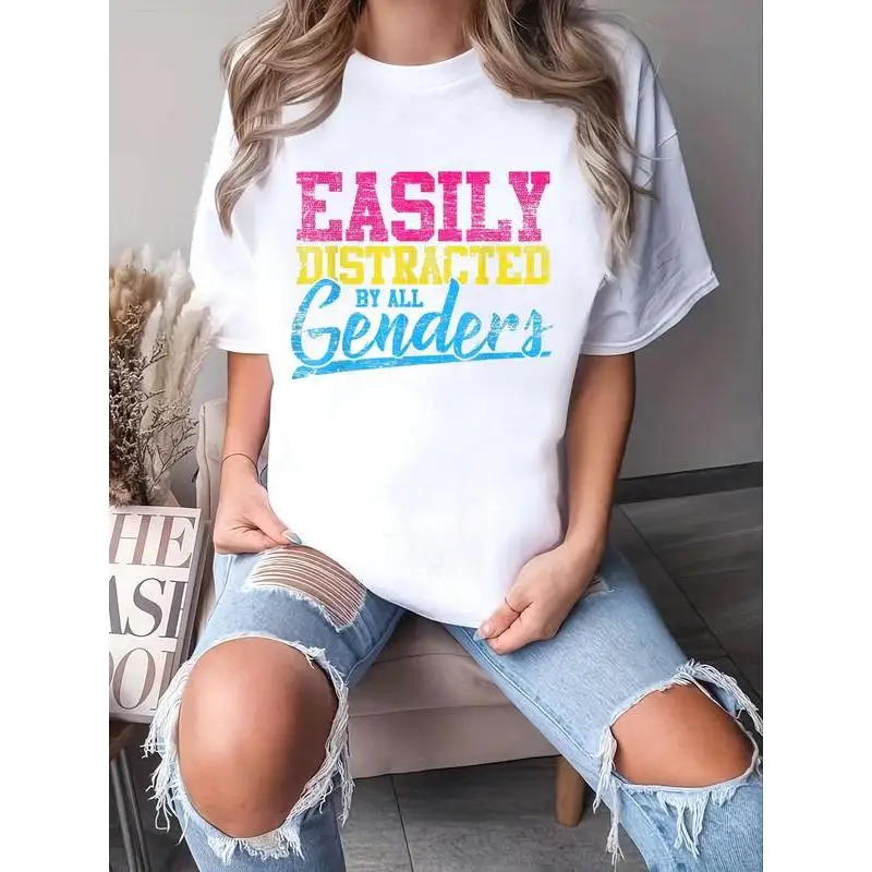Easily Distracted By All Genders T-shirt Funny Pansexual Pride Month LGBTQ+ Gift Tee for Men Women 
Easily Distracted By All Genders T-shirt Funny Pansexual Pride Month LGBTQ+ Gift Tee for Men Women