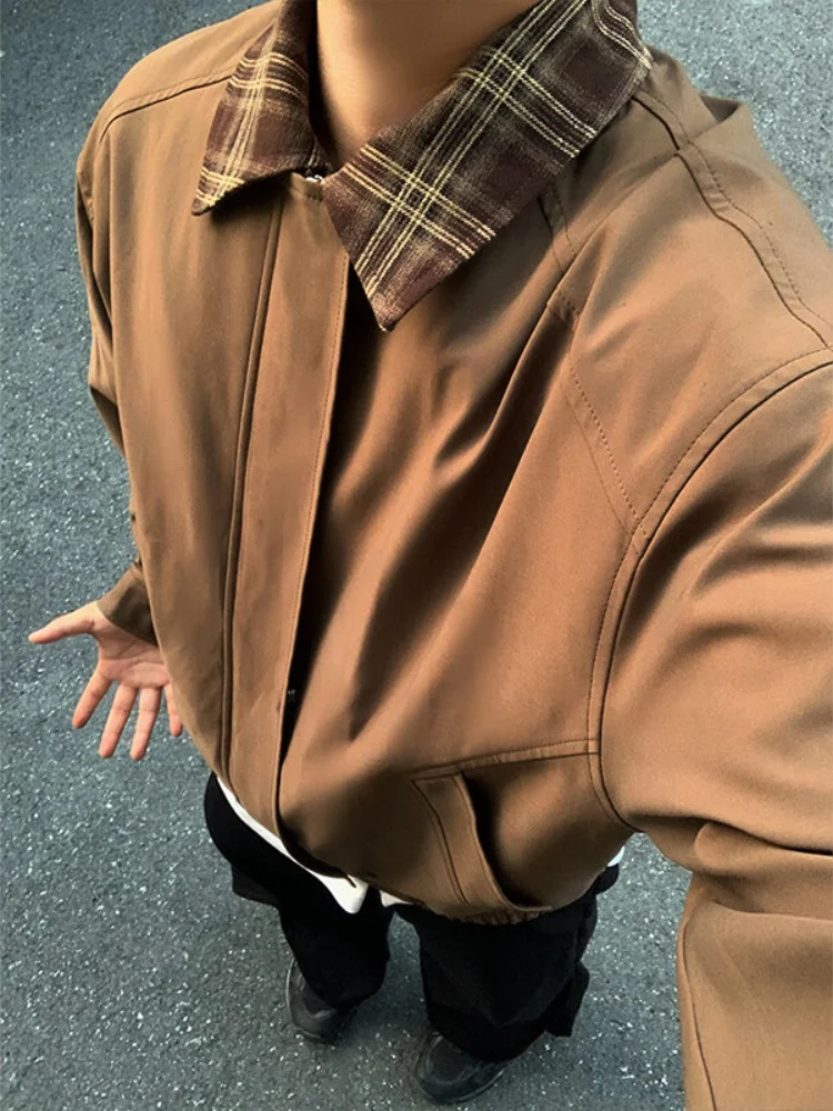 Casual American Sle Men's Jaet Spring Autumn Flip Collar Fake Two-Piece Windproof Loose Fit Faionable Youth Culture
Casual American Sle Men's Jaet Spring Autumn Flip Collar Fake Two-Piece Windproof Loose Fit Faionable Youth Culture