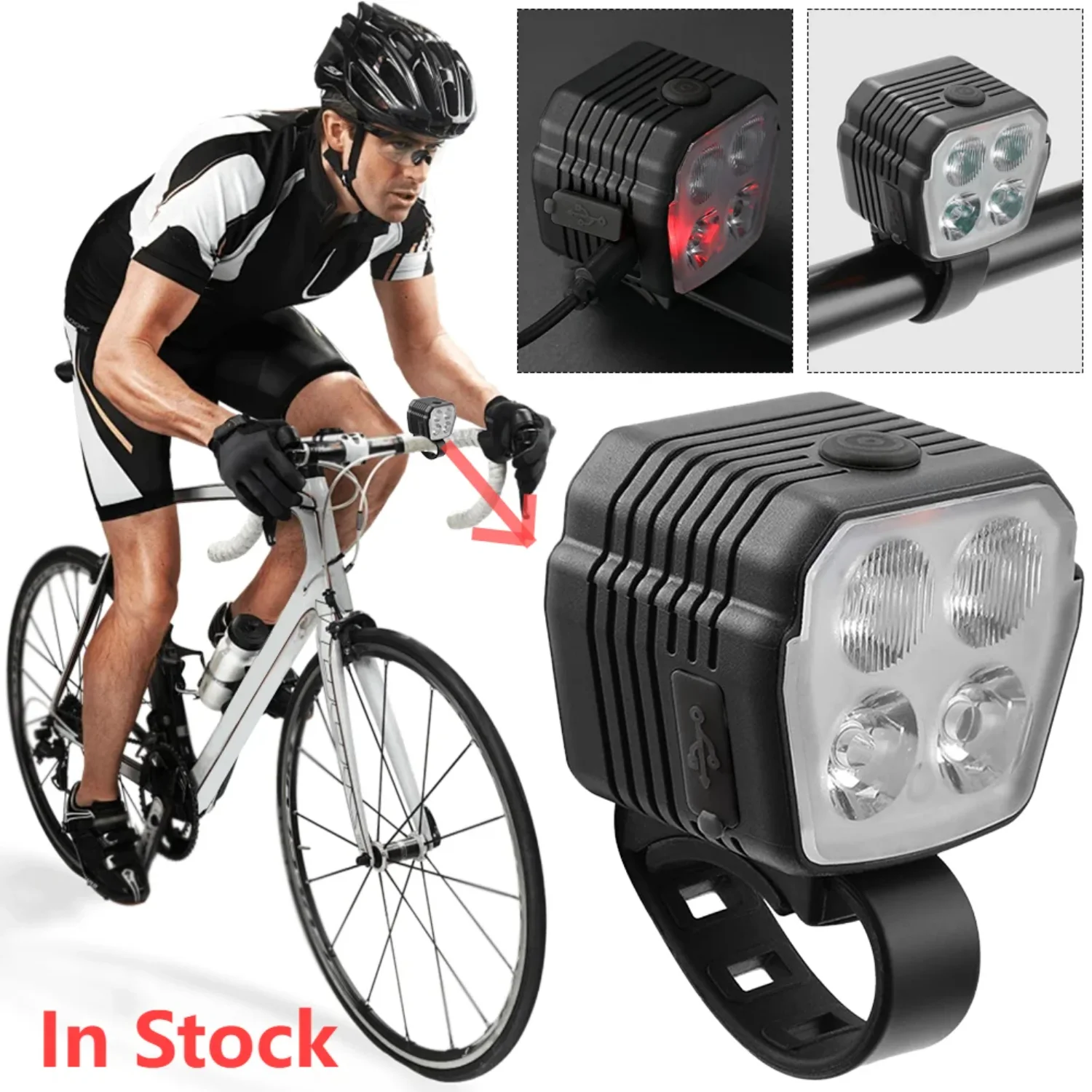 Bike Front Light Bike Flashlight Headlamp with Night Riding Lamp Rechargeable Bicycle Headlight Cycling Accessories
Bike Front Light Bike Flashlight Headlamp with Night Riding Lamp Rechargeable Bicycle Headlight Cycling Accessories