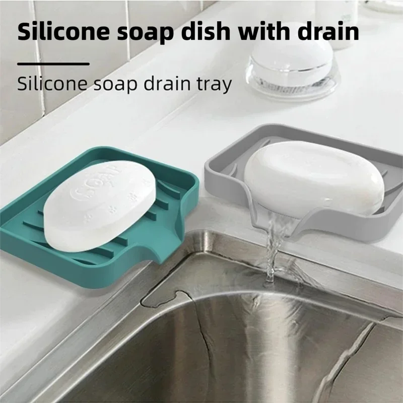 Silicone Drain Soap Box Anti-slip Soap Tray Dishes for Bathroom Washing Table Soap Tray Free Punch Drain Rack BXFZH05
Silicone Drain Soap Box Anti-slip Soap Tray Dishes for Bathroom Washing Table Soap Tray Free Punch Drain Rack BXFZH05