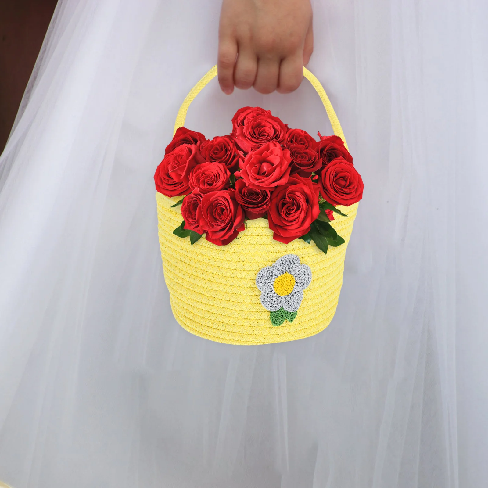 Cotton Rope Woven Storage Basket Cartoon Decor Portable Handheld Organizer Woven Flower Basket for Girls Home Decor Picnic
Cotton Rope Woven Storage Basket Cartoon Decor Portable Handheld Organizer Woven Flower Basket for Girls Home Decor Picnic