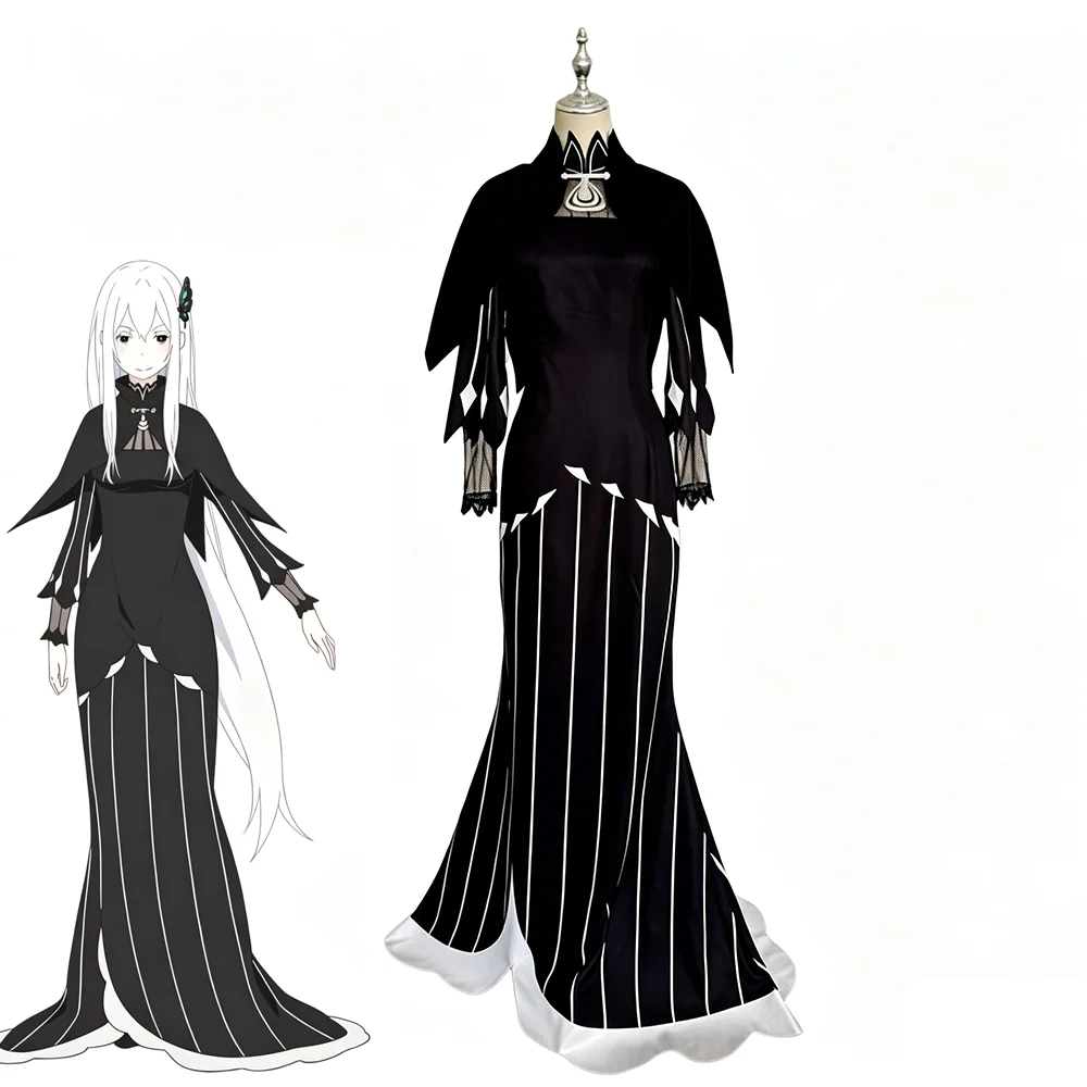 Anime Re Life in A Different World From Zero Echidna Cosplay Costume Long Black Dress Outfit Women Halloween Carnival Party
Anime Re Life in A Different World From Zero Echidna Cosplay Costume Long Black Dress Outfit Women Halloween Carnival Party