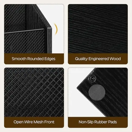 Two-Tier Engineered Wood Organizer With Open Mesh Front, Rounded Edges And Non-Slip Rubber Feet
Two-Tier Engineered Wood Organizer With Open Mesh Front, Rounded Edges And Non-Slip Rubber Feet