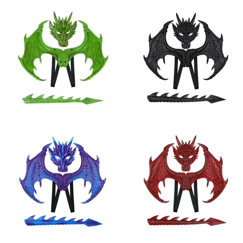 Childrens Fantasy Dragon Wings Angel Wings Costume Dragon Wings Set Dinosaur Wings, Mask and Tail Set Props for Kids Halloween
Childrens Fantasy Dragon Wings Angel Wings Costume Dragon Wings Set Dinosaur Wings, Mask and Tail Set Props for Kids Halloween
