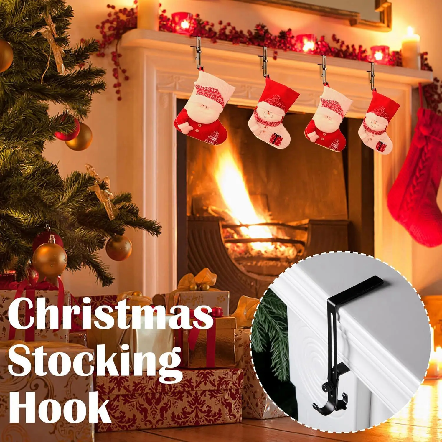 ABIYY-6 Pcs Christmas Stocking Holders for Mantle- Adjustable Fireplace Stocking Hangers- Christmas Stocking Garland Hooks
ABIYY-6 Pcs Christmas Stocking Holders for Mantle- Adjustable Fireplace Stocking Hangers- Christmas Stocking Garland Hooks