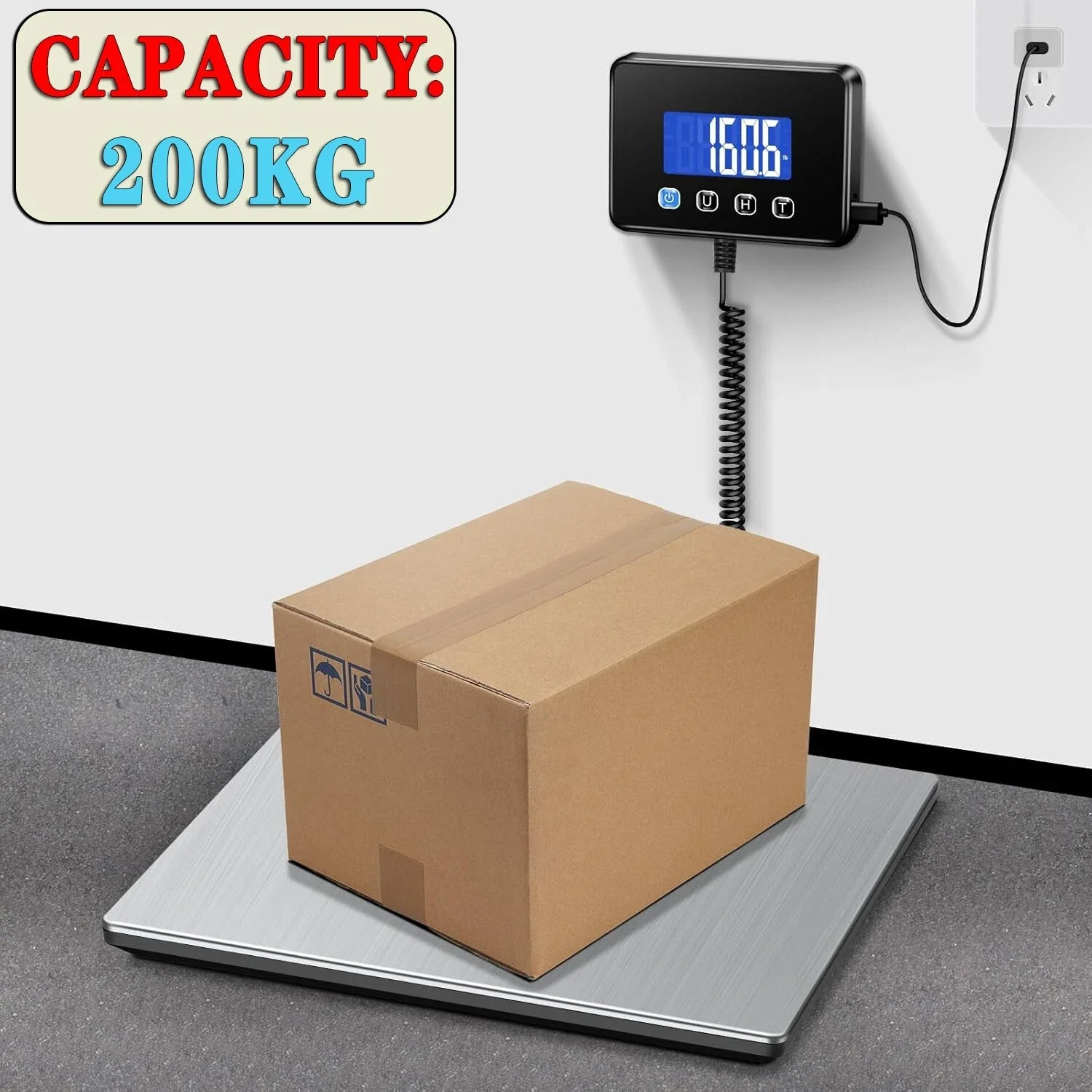 High Precision Digital Scale 440LB Heavy Duty Digital Parcel Scales Postage Shipping Weighing Stainless Steel Electronic Scale
High Precision Digital Scale 440LB Heavy Duty Digital Parcel Scales Postage Shipping Weighing Stainless Steel Electronic Scale