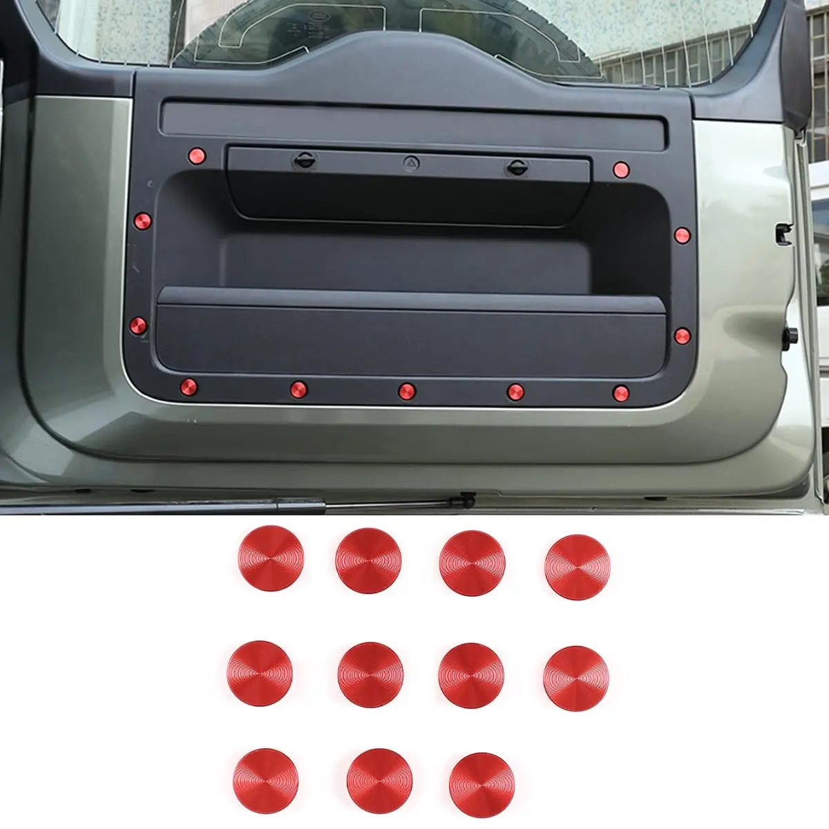 Aluminum Tailgate Screw Covers For Defender 2020–2024 – 11pcs Red Decorative Trim Protection Caps
Aluminum Tailgate Screw Covers For Defender 2020–2024 – 11pcs Red Decorative Trim Protection Caps