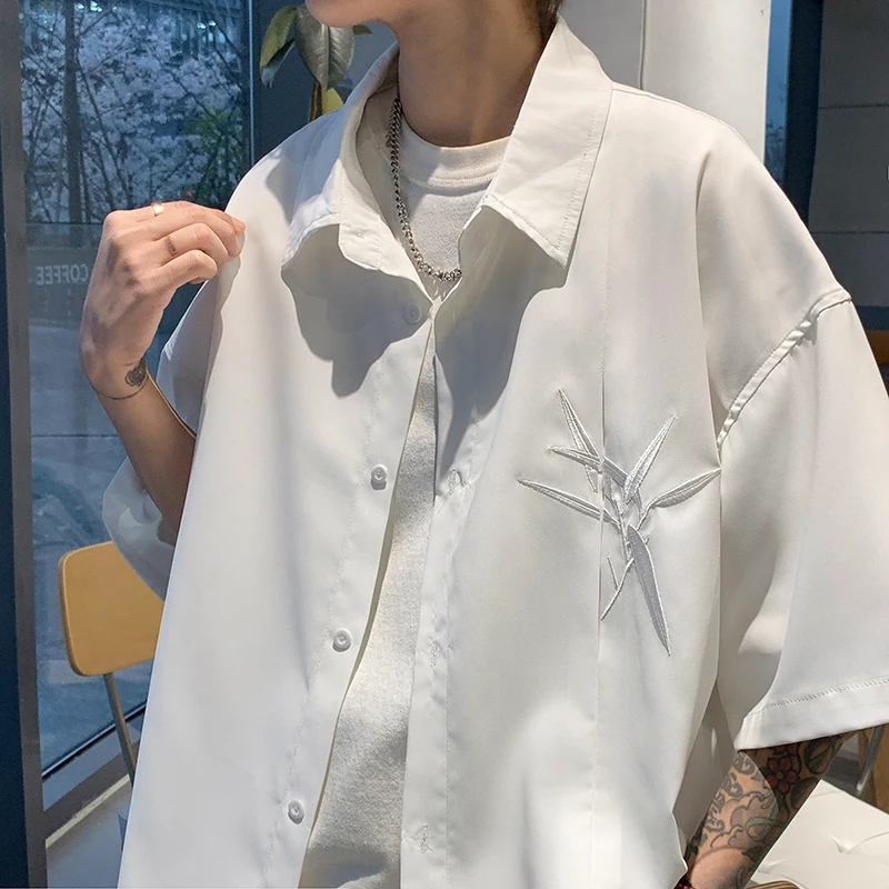 Harajuku Fashion Men's Clothing Summer Shirt High Quality Luxury Men's Shirt Embossing New in Short Sleeve Clothes Plain
Harajuku Fashion Men's Clothing Summer Shirt High Quality Luxury Men's Shirt Embossing New in Short Sleeve Clothes Plain