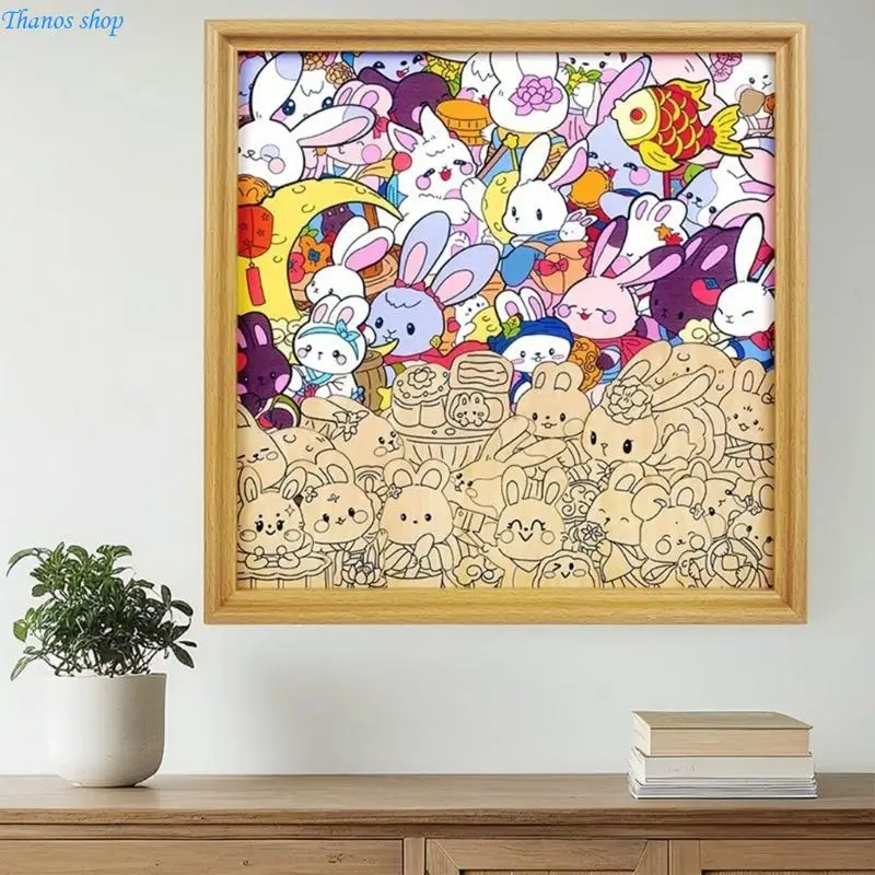 Wooden Rabbit Themed Puzzle Painting Craft Set Educational Toy For Children Develop Fine Motor Skills and Art Drawing X37A
Wooden Rabbit Themed Puzzle Painting Craft Set Educational Toy For Children Develop Fine Motor Skills and Art Drawing X37A