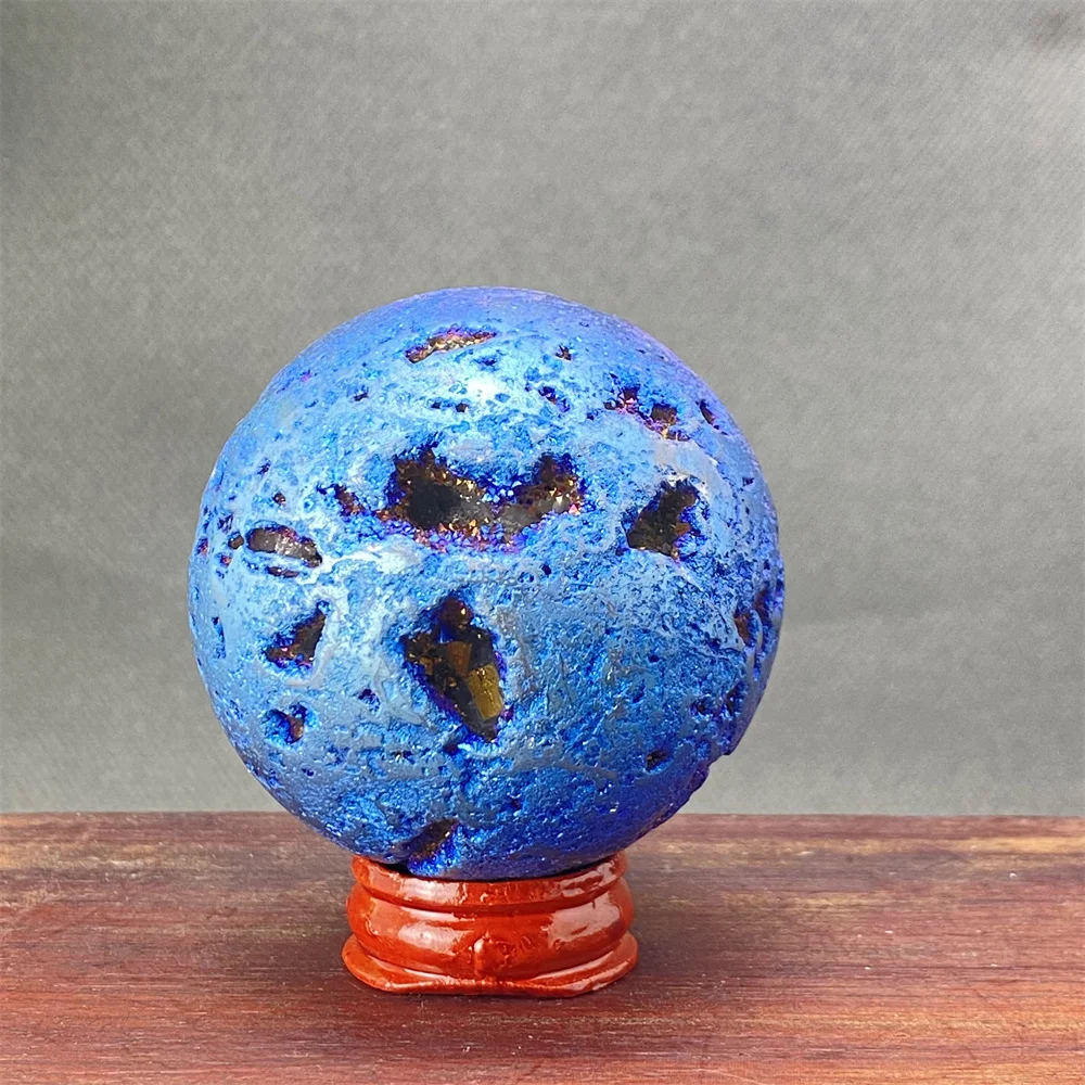 Electroplated Rainbow Agate Crystal Ball Natural Chakra Massage Tool Home Decoration With Base To Relax.
Electroplated Rainbow Agate Crystal Ball Natural Chakra Massage Tool Home Decoration With Base To Relax.