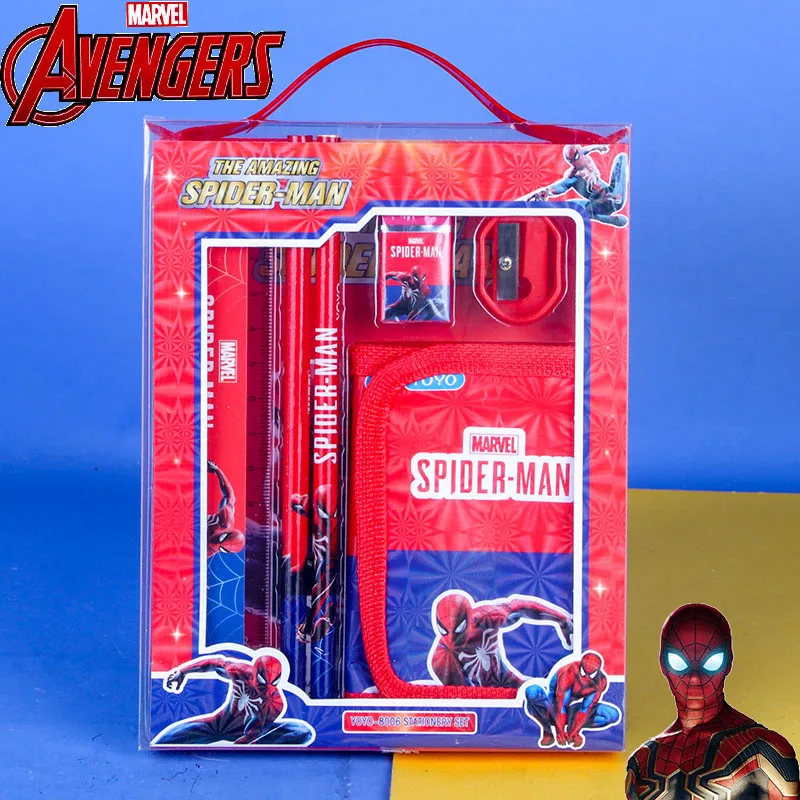 Disney Cartoon Stationery Set Avengers Spider-Man Anime Wallet Pencil Ruler Pencil Sharpener Children School Stationery Supplies
Disney Cartoon Stationery Set Avengers Spider-Man Anime Wallet Pencil Ruler Pencil Sharpener Children School Stationery Supplies