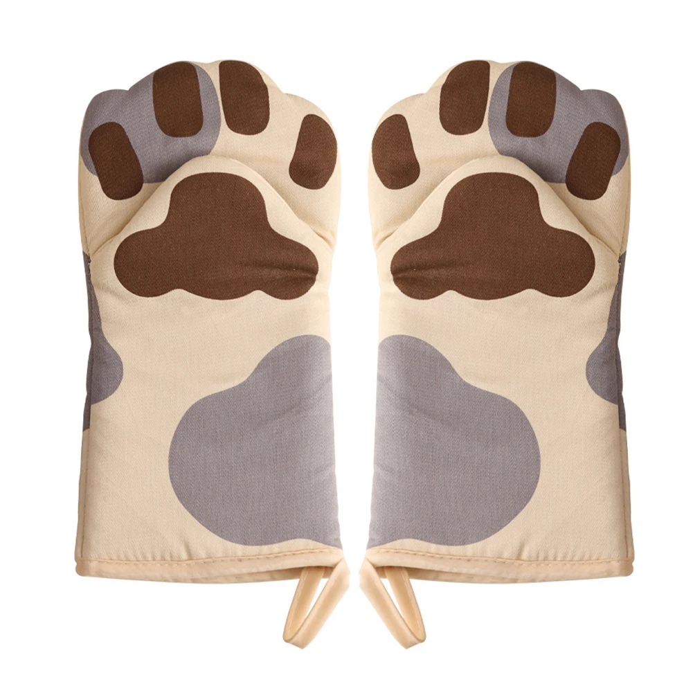 Пара больших серых коротких перчаток в форме кошачьих лап, термостойкие перчатки для микроволновой печи 
Пара больших серых коротких перчаток в форме кошачьих лап, термостойкие перчатки для микроволновой печи