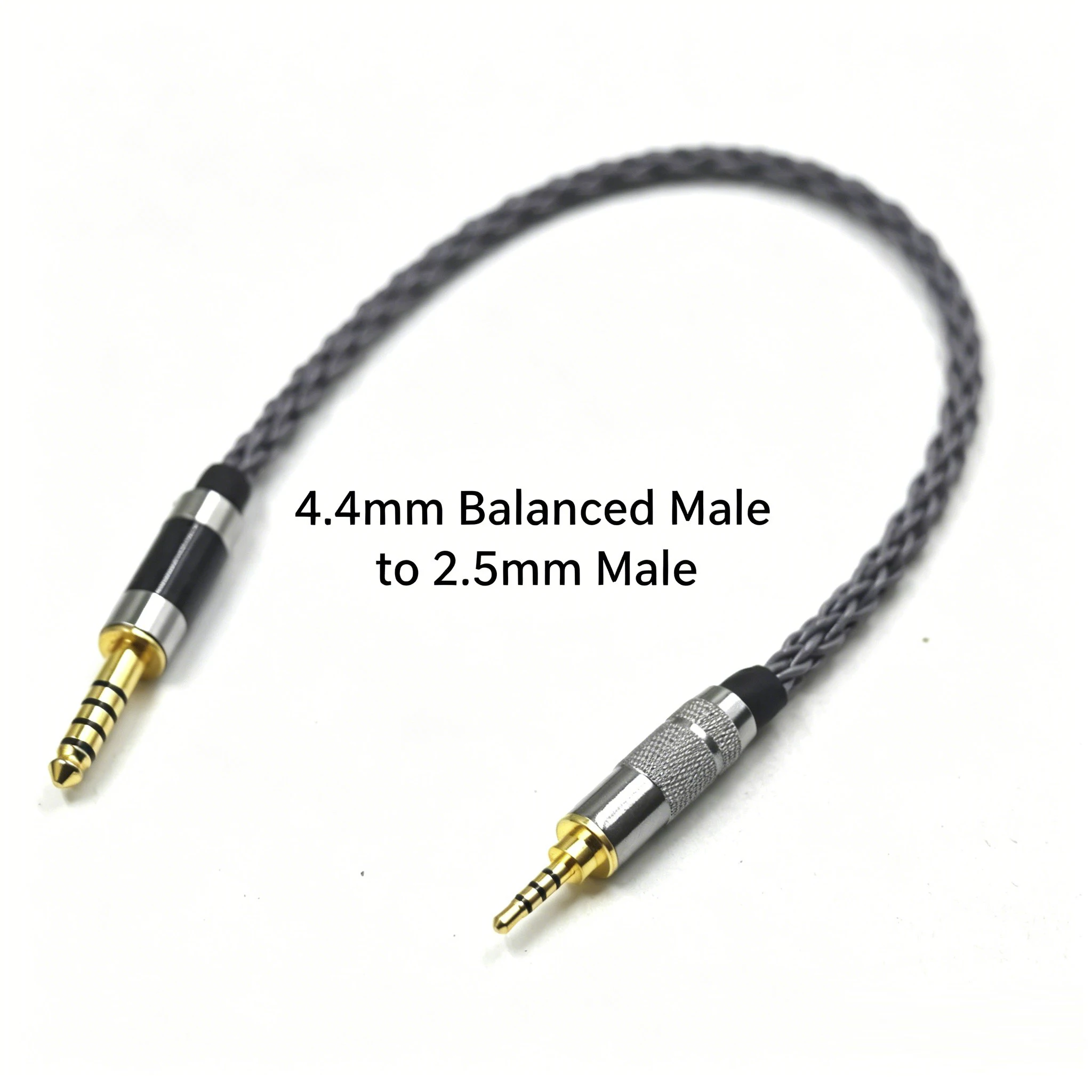 Gray Silver Adapter 4.4mm Balanced Male to 2.5mm Male Audio Conversion Cable
Gray Silver Adapter 4.4mm Balanced Male to 2.5mm Male Audio Conversion Cable