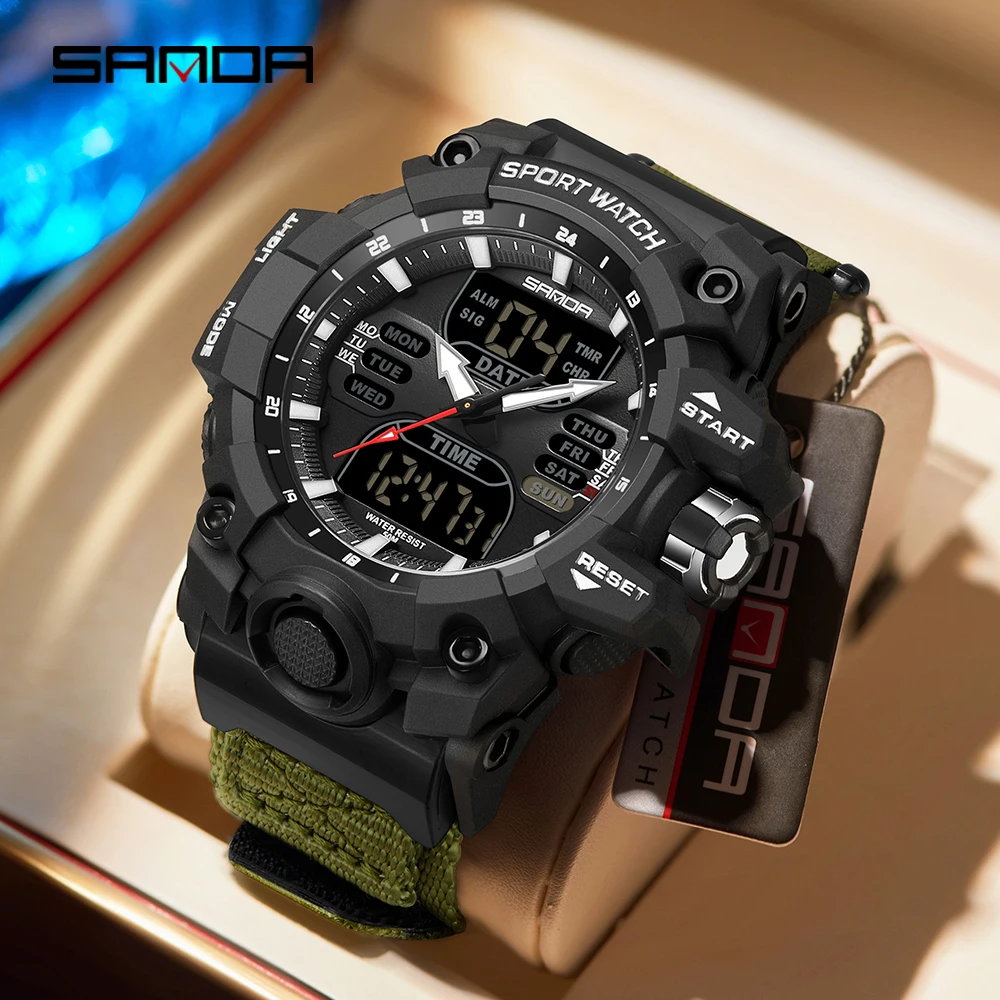 SANDA 6126 Outdoor Sports Military Men's Watch, LED Digital & Quartz Dual Display, Male Wristwatch, Relogio Masculino
SANDA 6126 Outdoor Sports Military Men's Watch, LED Digital & Quartz Dual Display, Male Wristwatch, Relogio Masculino