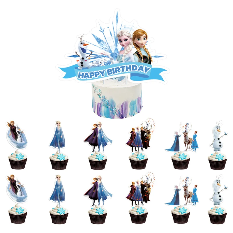 13pcs Disney Frozen Cupcake Topper Anna Elsa Princess Birth Cup Cake Toppers Happy Birthday Paper Card Dessert Pick Party Supply
13pcs Disney Frozen Cupcake Topper Anna Elsa Princess Birth Cup Cake Toppers Happy Birthday Paper Card Dessert Pick Party Supply