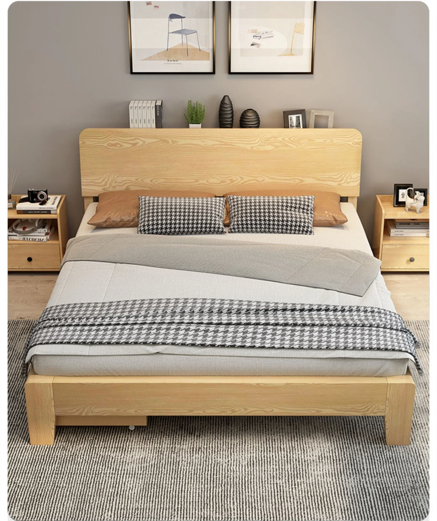 # Wholesale Japanese Bedroom Furniture Strong Wood Color Queen Bed Frame Solid Wood #
# Wholesale Japanese Bedroom Furniture Strong Wood Color Queen Bed Frame Solid Wood #