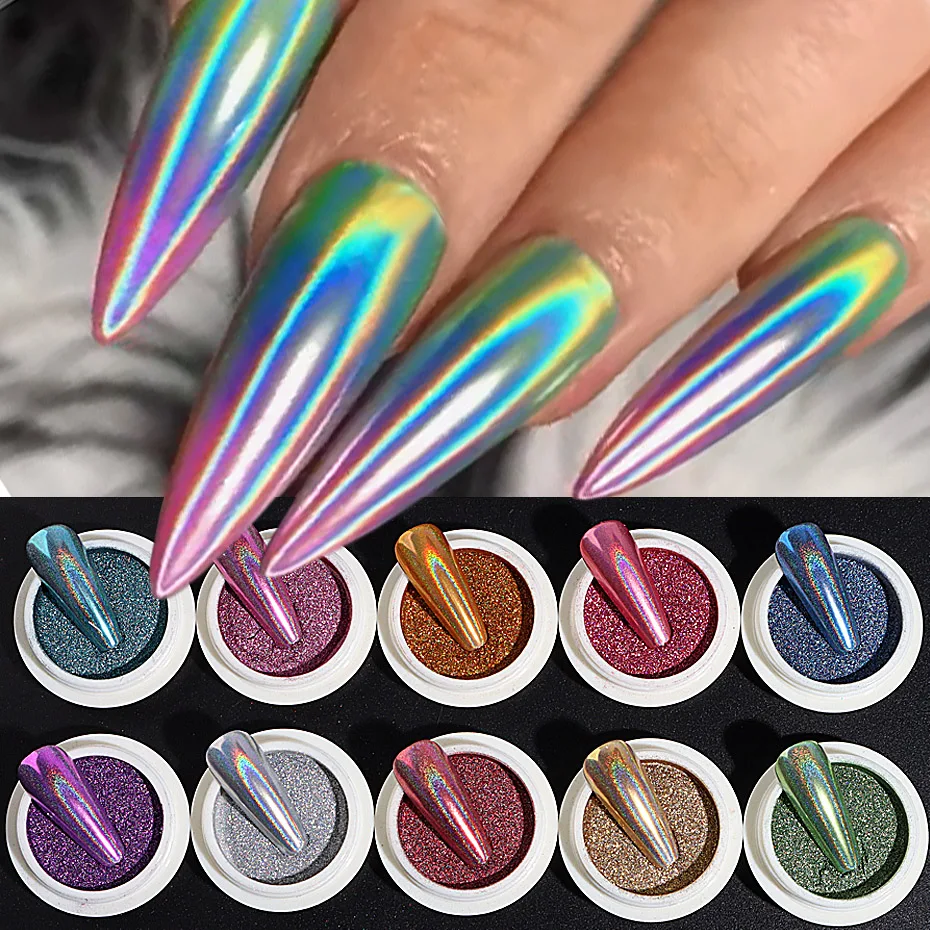 10 Colors/Set Nail Glitter Powder Holographic Mirror Laser Effect Nail Powder Shiny Chrome Pigment Dust For Manicure Decoration
10 Colors/Set Nail Glitter Powder Holographic Mirror Laser Effect Nail Powder Shiny Chrome Pigment Dust For Manicure Decoration