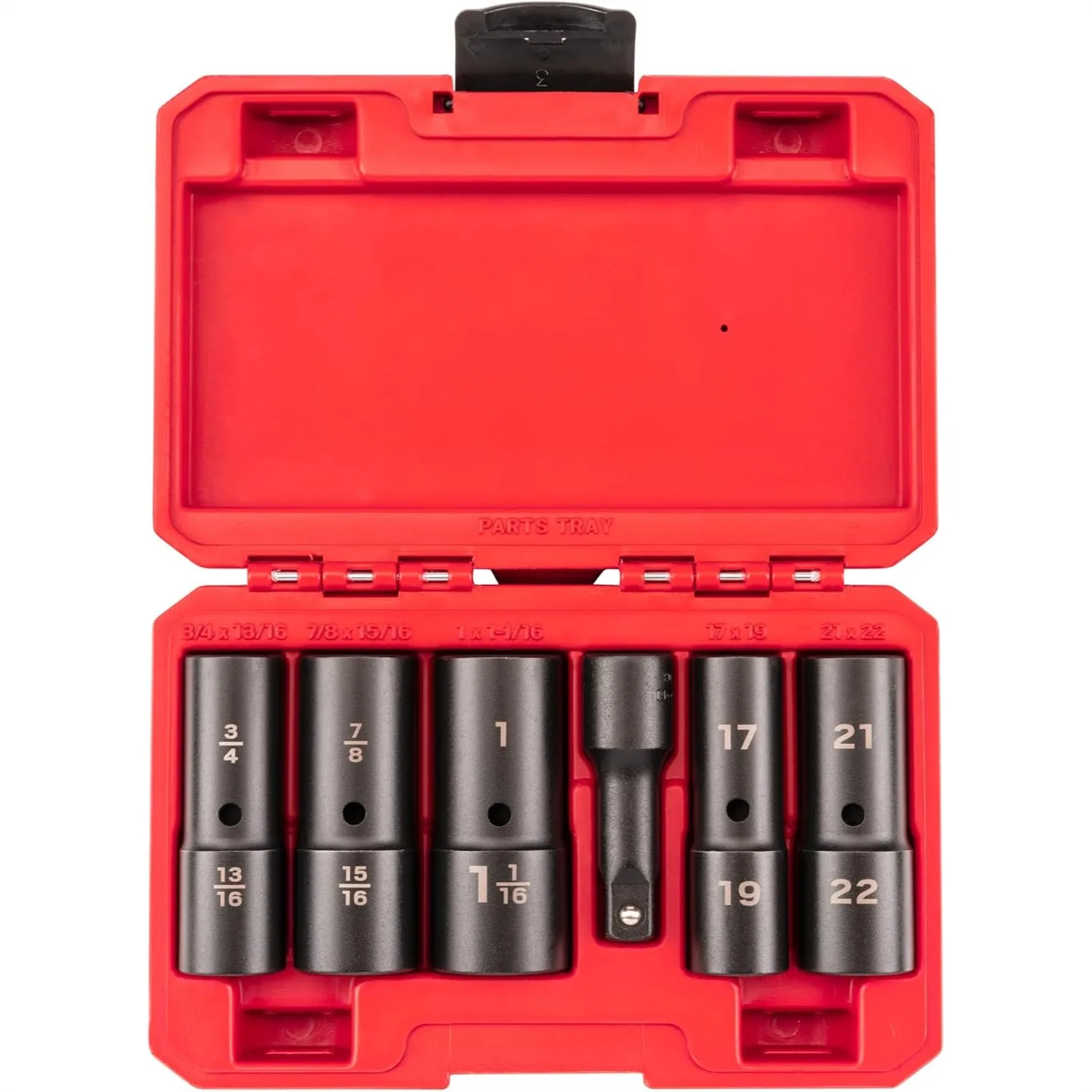 1/2 Inch Drive Deep Impact Flip Socket Set with Case 6-Piece for Wheel Service
1/2 Inch Drive Deep Impact Flip Socket Set with Case 6-Piece for Wheel Service