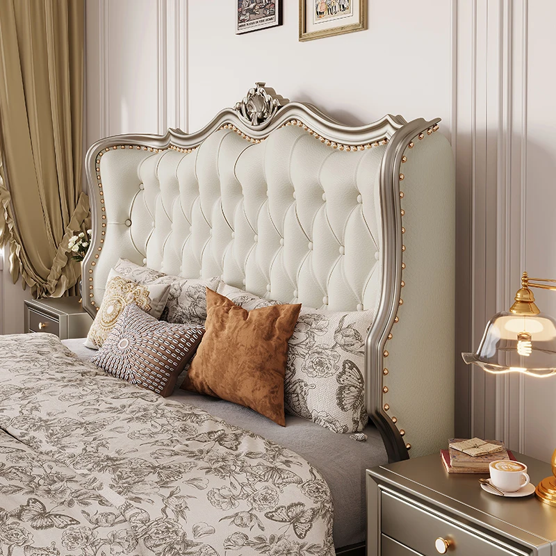 Solid wood soft bag bed, first-layer cowhide bed, master bedroom wedding bed, double bed
Solid wood soft bag bed, first-layer cowhide bed, master bedroom wedding bed, double bed