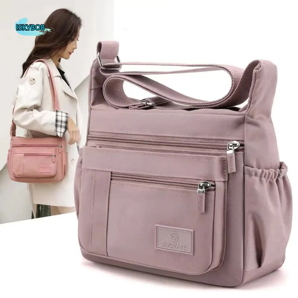 Nylon Multi Pockets Shoulder Bag Solid Color Large Capacity Fashion Crossbody Bag Portable Minimalist Multi Zipper Pocket Bag
Nylon Multi Pockets Shoulder Bag Solid Color Large Capacity Fashion Crossbody Bag Portable Minimalist Multi Zipper Pocket Bag