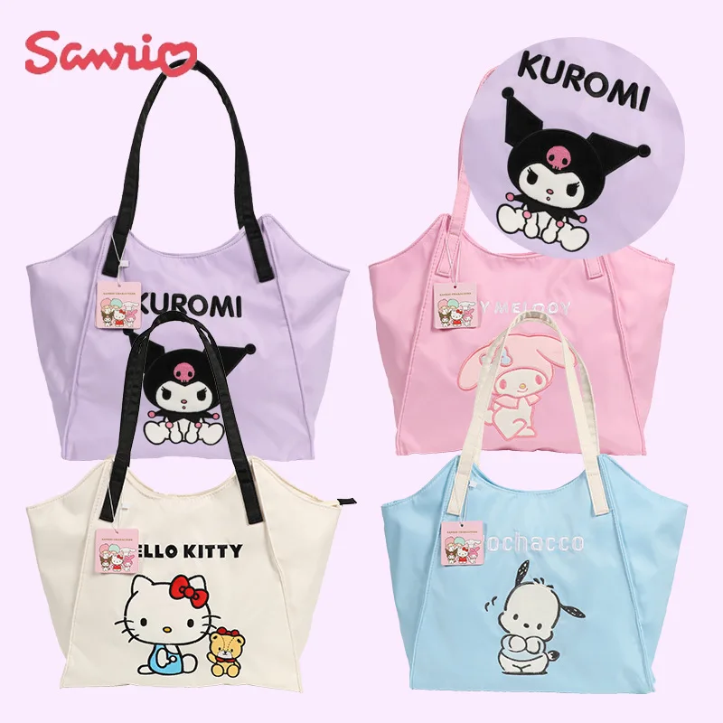 Женская сумка-тоут Sanrio, милая сумка через плечо из ткани Оксфорд с Hello Kitty, вместительные школьные ранцы для студентов, шоппер
Женская сумка-тоут Sanrio, милая сумка через плечо из ткани Оксфорд с Hello Kitty, вместительные школьные ранцы для студентов, шоппер