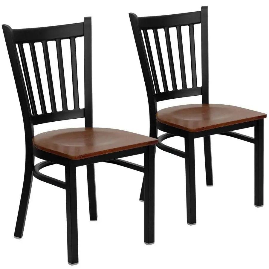 2 Pack HERCULES Series Black Vertical Back Metal Restaurant Chair Cherry Wood Seat
2 Pack HERCULES Series Black Vertical Back Metal Restaurant Chair Cherry Wood Seat